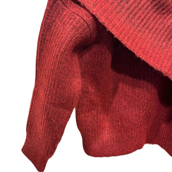 THAKOON‎ Woomen's Burgundy Chunky Scarf Turtleneck Sweater Size XS - Picture 6 of 13